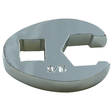 K-Tool International 3/8" Drive, SAE 9/16" Crowfoot Flare Nut Wrench, Flare Nut Head, Chrome Finish KTI-22318